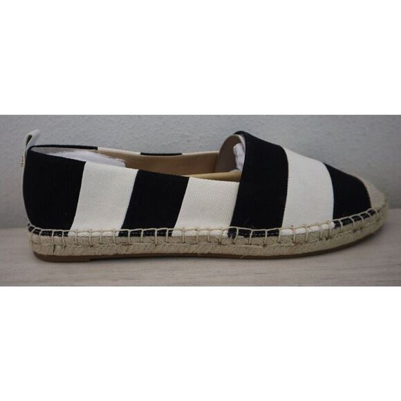 Ralph Lauren Women Sz 9.5 B Black Striped Chleo Slip-On Espadrille Shoes - Picture 10 of 12